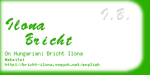 ilona bricht business card